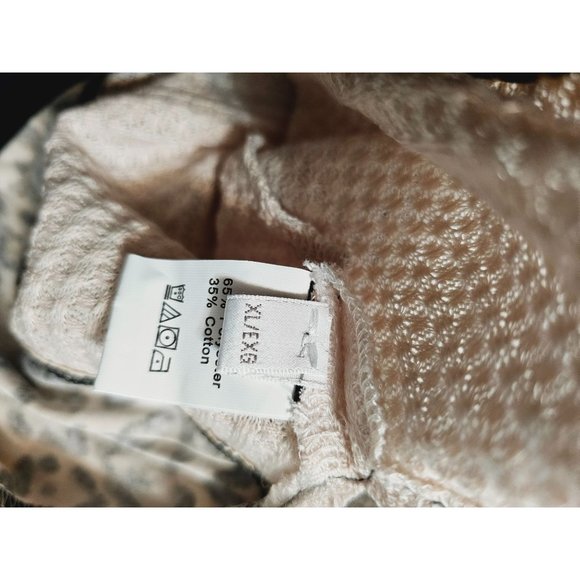 Alunalevi light weight Waffle knit Tee Animal print Size XL New Short sleeve - Picture 4 of 7